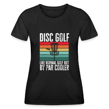 Discgolf Disc Golf Frisbee - Frauen Funktions-T-Shirt - Schwarz - Vorne - AI Model Female 172 light (172cm)
