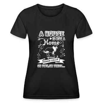 Rough Collie Home Without Rough Collie - Women's Functional T-Shirt - black - Front - AI Model Female 172 light (172cm)