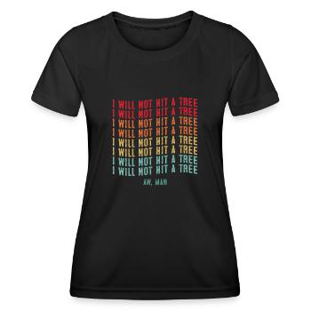 Discgolf Disc Golf Frisbee - Frauen Funktions-T-Shirt - Schwarz - Vorne - AI Model Female 172 light (172cm)