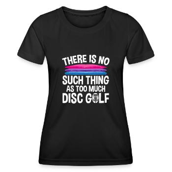Discgolf Disc Golf Frisbee - Frauen Funktions-T-Shirt - Schwarz - Vorne - AI Model Female 172 light (172cm)