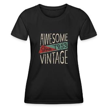 Génial depuis 1953 Retro Vintage Design - T-shirt sport Femme - noir - Devant - AI Model Female 172 light (172cm)