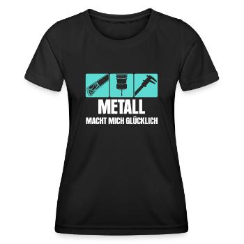 Zerspaner Spruch Zerspanungsmechaniker - Frauen Funktions-T-Shirt - Schwarz - Vorne - AI Model Female 172 light (172cm)