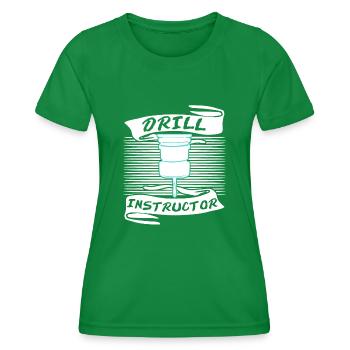 Zerspaner Bohrer Bohrmaschine - Frauen Funktions-T-Shirt - Kelly Green - Vorne - AI Model Female 172 dark (172cm)