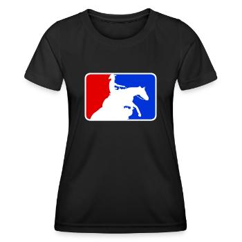 Reining Riding Rider Western Riding - T-shirt sport Femme - noir - Devant - AI Model Female 172 light (172cm)