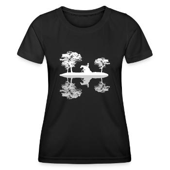 Reining Reiter Reflection Circonscription de l’Ouest - T-shirt sport Femme - noir - Devant - AI Model Female 172 light (172cm)