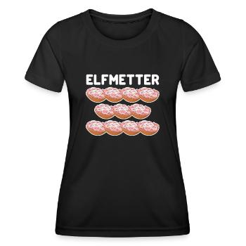 Mettbrötchen Elfmetter Mettigel Mett - Frauen Funktions-T-Shirt - Schwarz - Vorne - AI Model Female 172 light (172cm)