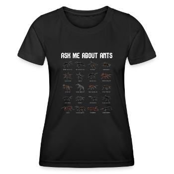Ant Insect Collector Entomologist - Women's Functional T-Shirt - black - Front - AI Model Female 172 light (172cm)