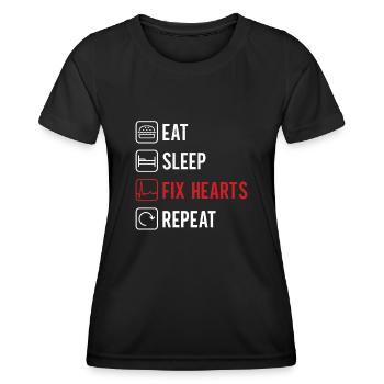 Kardiologie Krankenschwester Kardiologe - Frauen Funktions-T-Shirt - Schwarz - Vorne - AI Model Female 172 light (172cm)