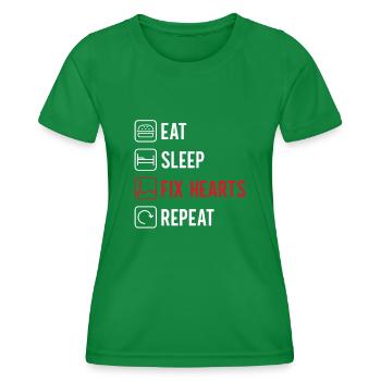 Kardiologie Krankenschwester Kardiologe - Frauen Funktions-T-Shirt - Kelly Green - Vorne - AI Model Female 172 dark (172cm)