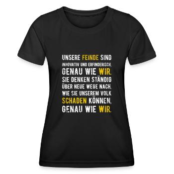 Funny Quotes Sarcastic Quotes Politics Quotes - Women's Functional T-Shirt - black - Front - AI Model Female 172 light (172cm)