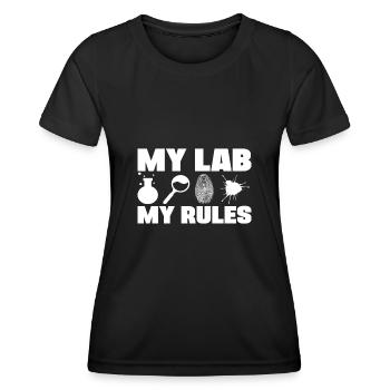 My Lab My Rules Forensic Analyst Crime Lab Gift - Women's Functional T-Shirt - black - Front - AI Model Female 172 light (172cm)