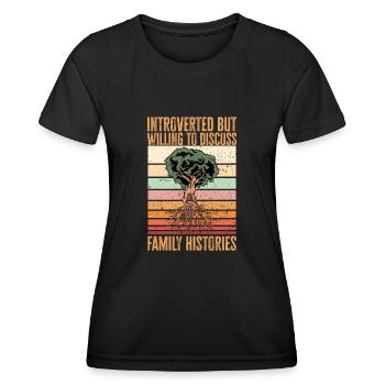 Genealogie Ahnenforschung Ahnenforscher - Frauen Funktions-T-Shirt - Schwarz - Vorne - AI Model Female 172 light (172cm)