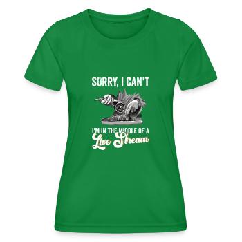 Fliegenfischer-design Für Bachforelle - T-shirt sport Femme - vert - Devant - AI Model Female 172 dark (172cm)