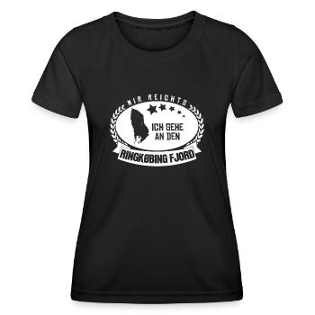 Ringkøbing Fjord Dänemark - Frauen Funktions-T-Shirt - Schwarz - Vorne - AI Model Female 172 light (172cm)