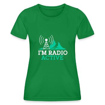 Amateur Radio Radio Funker Cadeau - T-shirt sport Femme - vert - Devant - AI Model Female 172 dark (172cm)