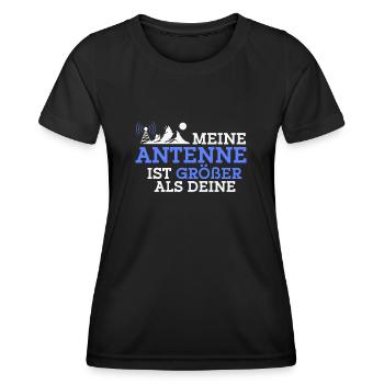 Meine Antenne Ist Größer Als Deine - Frauen Funktions-T-Shirt - Schwarz - Vorne - AI Model Female 172 light (172cm)