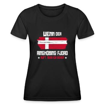 Ringkøbing Fjord ruft Dänemark - Frauen Funktions-T-Shirt - Schwarz - Vorne - AI Model Female 172 light (172cm)