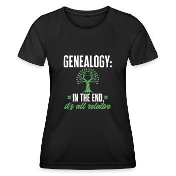 Genealogie Ahnenforschung Ahnenforscher - Frauen Funktions-T-Shirt - Schwarz - Vorne - AI Model Female 172 light (172cm)