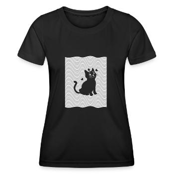 CHATON - T-shirt sport Femme - noir - Devant - AI Model Female 172 light (172cm)