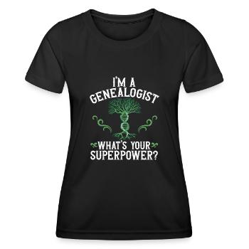 Genealogy Genealogy Genealogist - Women's Functional T-Shirt - black - Front - AI Model Female 172 light (172cm)