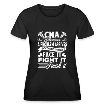 CNA CNA Solves Problem - Women's Functional T-Shirt - black - Front - AI Model Female 172 light (172cm)