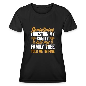 Genealogie Ahnenforschung Ahnenforscher - Frauen Funktions-T-Shirt - Schwarz - Vorne - AI Model Female 172 light (172cm)