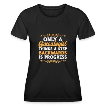 Genealogie Ahnenforschung Ahnenforscher - Frauen Funktions-T-Shirt - Schwarz - Vorne - AI Model Female 172 light (172cm)