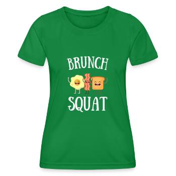 Babes Who Brunch Squat - Frauen Funktions-T-Shirt - Kelly Green - Vorne - AI Model Female 172 dark (172cm)