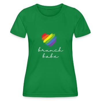 Babes Who Brunch Squat - Frauen Funktions-T-Shirt - Kelly Green - Vorne - AI Model Female 172 dark (172cm)