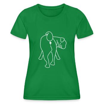 Carlin derrière les chiens - T-shirt sport Femme - vert - Devant - AI Model Female 172 dark (172cm)