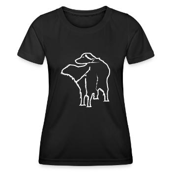 Golden Retriever de Behind Dog Dogs - T-shirt sport Femme - noir - Devant - AI Model Female 172 light (172cm)