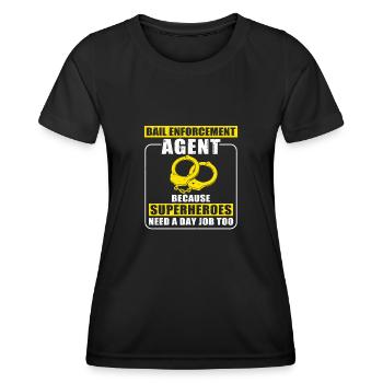 Journée de chasse aux primes des super-héros au - T-shirt sport Femme - noir - Devant - AI Model Female 172 light (172cm)