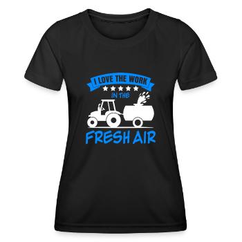 Farmer Farmer Farmer Manure Driving - Women's Functional T-Shirt - black - Front - AI Model Female 172 light (172cm)