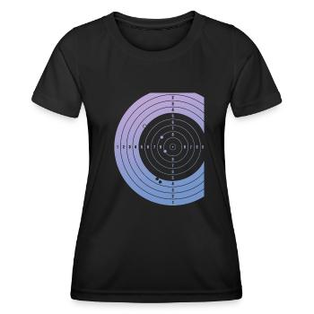 Cible de tir sportif Schützenkönig - T-shirt sport Femme - noir - Devant - AI Model Female 172 light (172cm)