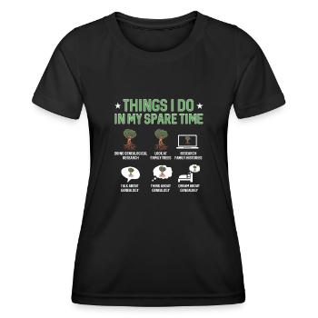 Genealogie Ahnenforschung Ahnenforscher - Frauen Funktions-T-Shirt - Schwarz - Vorne - AI Model Female 172 light (172cm)