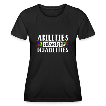Autism awareness - abilities predominate - Women's Functional T-Shirt - black - Front - AI Model Female 172 light (172cm)