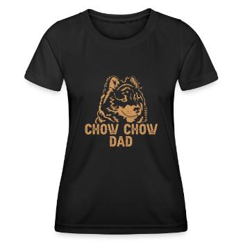 Chow Chow Hund - Frauen Funktions-T-Shirt - Schwarz - Vorne - AI Model Female 172 light (172cm)