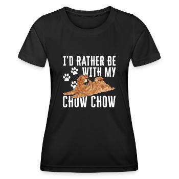 Chow Chow Hund - Frauen Funktions-T-Shirt - Schwarz - Vorne - AI Model Female 172 light (172cm)