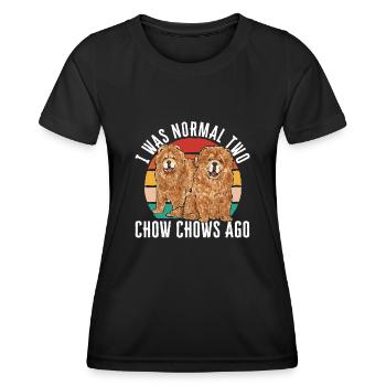 Chow Chow Hund - Frauen Funktions-T-Shirt - Schwarz - Vorne - AI Model Female 172 light (172cm)