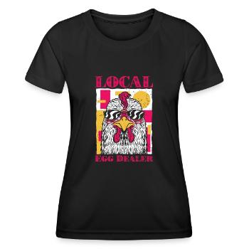 Awesome Local Egg Dealer Chicken Farming Chicken - Women's Functional T-Shirt - black - Front - AI Model Female 172 light (172cm)