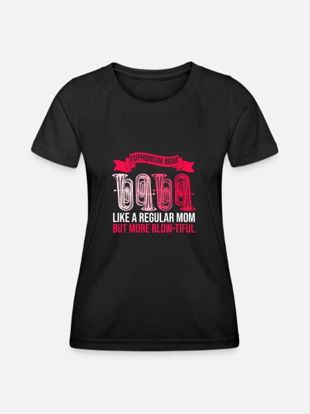 Euphonium Mom Design Für Euphoniumspieler Mutter - Frauen Funktions-T-Shirt - Schwarz