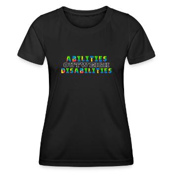 Autism awareness - abilities predominate - Women's Functional T-Shirt - black - Front - AI Model Female 172 light (172cm)