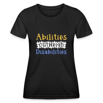 Autism awareness - abilities predominate - Women's Functional T-Shirt - black - Front - AI Model Female 172 light (172cm)