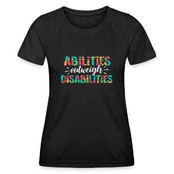 Autism awareness - abilities predominate - Women's Functional T-Shirt - black - Front - AI Model Female 172 light (172cm)