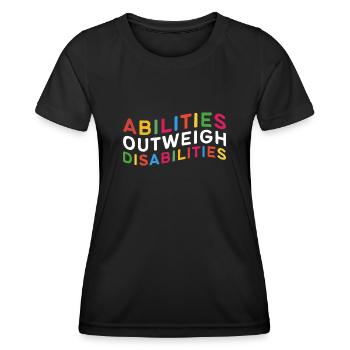Autism awareness - abilities predominate - Women's Functional T-Shirt - black - Front - AI Model Female 172 light (172cm)