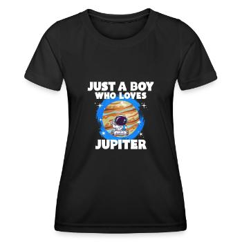 Jupiter Planet Geschenk - Frauen Funktions-T-Shirt - Schwarz - Vorne - AI Model Female 172 light (172cm)