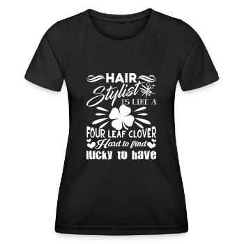 Hair Stylist Proud Hair Stylist - Women's Functional T-Shirt - black - Front - AI Model Female 172 light (172cm)