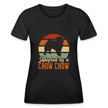 Chow Chow Hund - Frauen Funktions-T-Shirt - Schwarz - Vorne - AI Model Female 172 light (172cm)