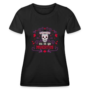 Dia de los Muertos Jour des morts mexicain - T-shirt sport Femme - noir - Devant - AI Model Female 172 light (172cm)