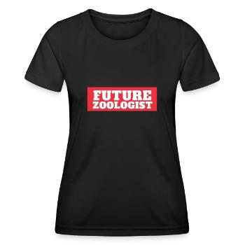 Future Zoologist Birthday Wildlife - T-shirt sport Femme - noir - Devant - AI Model Female 172 light (172cm)